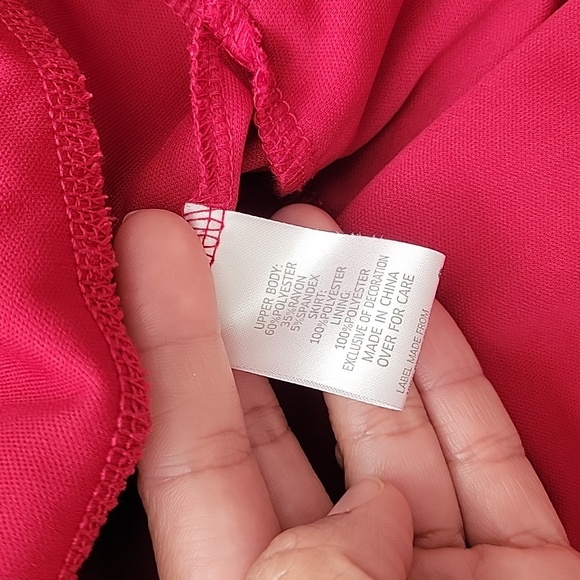 KNITSWORKS Red and Black Floral Sleeveless Dress. Size 7. Special Occasion. - Picture 8 of 15